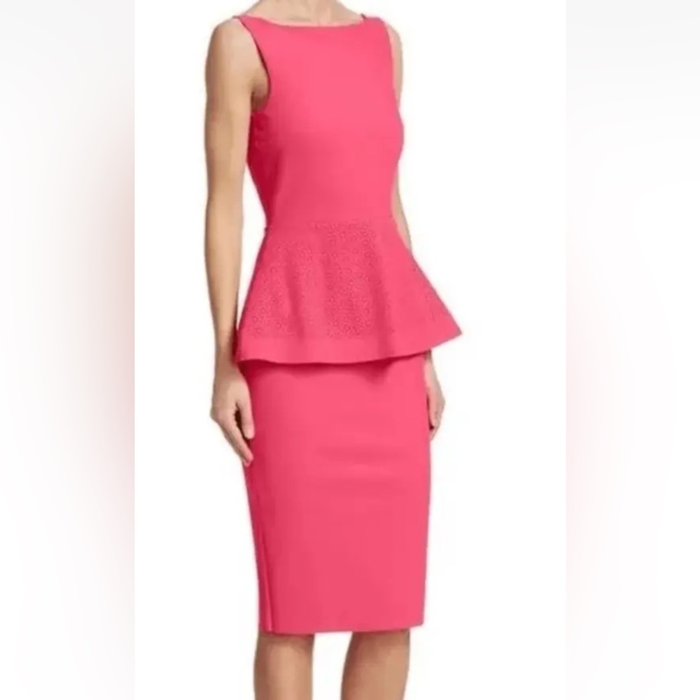 Stunning NWT Chiara Boni Peplum Dress Dominik Laser Cut dress! - Picture 3 of 16